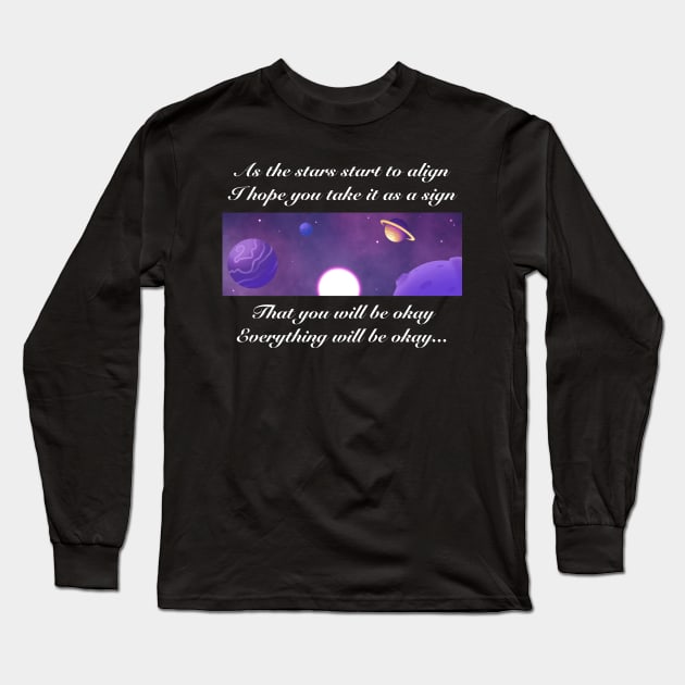 You Will Be Okay Song Helluva Boss Octavia and Stolas Astrology Positive Quote Long Sleeve T-Shirt by ichewsyou